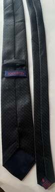 Rooster Black Micro-Check Textured Silk Blend Necktie